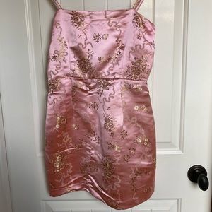 Trendy pink silk I am Gia dress!